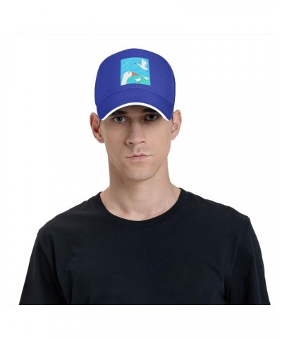 Happy White Goose Picture Casual General Baseball Cap Black : Comfortable, Light Blue $13.07 Baseball Caps