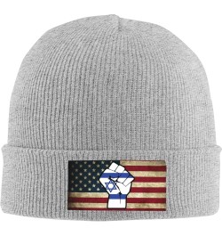 Israeli Flag Beanie for Men Women Black Winter Hat Warm Knit Cuffed Beanies Gray $12.53 Skullies & Beanies