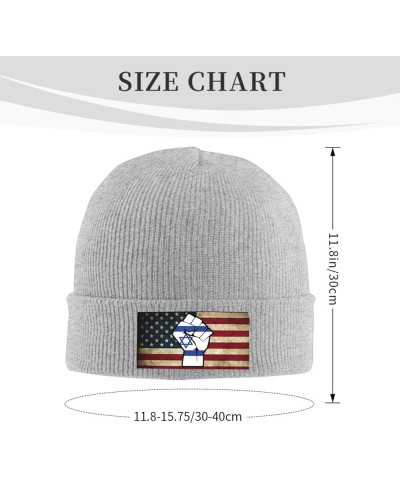 Israeli Flag Beanie for Men Women Black Winter Hat Warm Knit Cuffed Beanies Gray $12.53 Skullies & Beanies