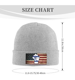 Israeli Flag Beanie for Men Women Black Winter Hat Warm Knit Cuffed Beanies Gray $12.53 Skullies & Beanies