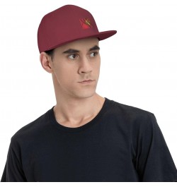 Silk Style Flag of Kyrgyzstan Snapback Hat Baseball Cap for Men Women Hip Hop Style Flat-Brimmed Hats Dark Red $13.58 Basebal...