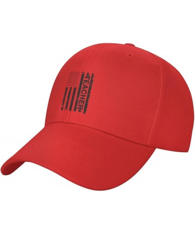 Adjustable USA Flag Teacher Baseball Cap Women Men Hat Truck Driver Baseball Caps Sun Hats Red $12.69 Baseball Caps