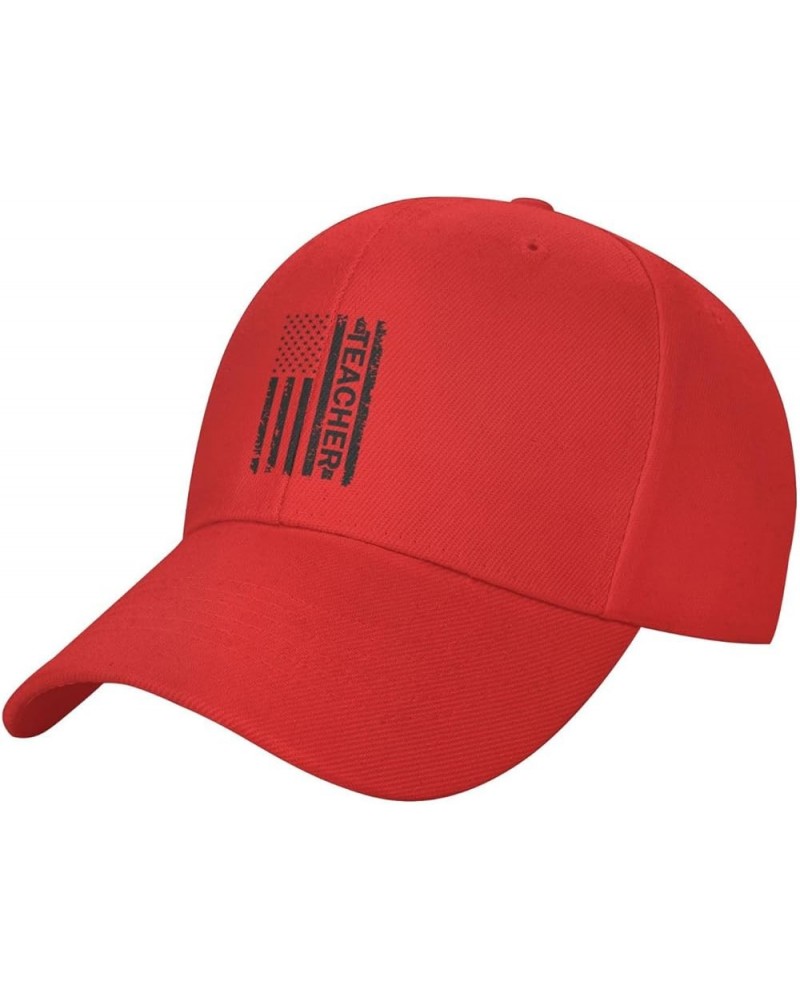 Adjustable USA Flag Teacher Baseball Cap Women Men Hat Truck Driver Baseball Caps Sun Hats Red $12.69 Baseball Caps