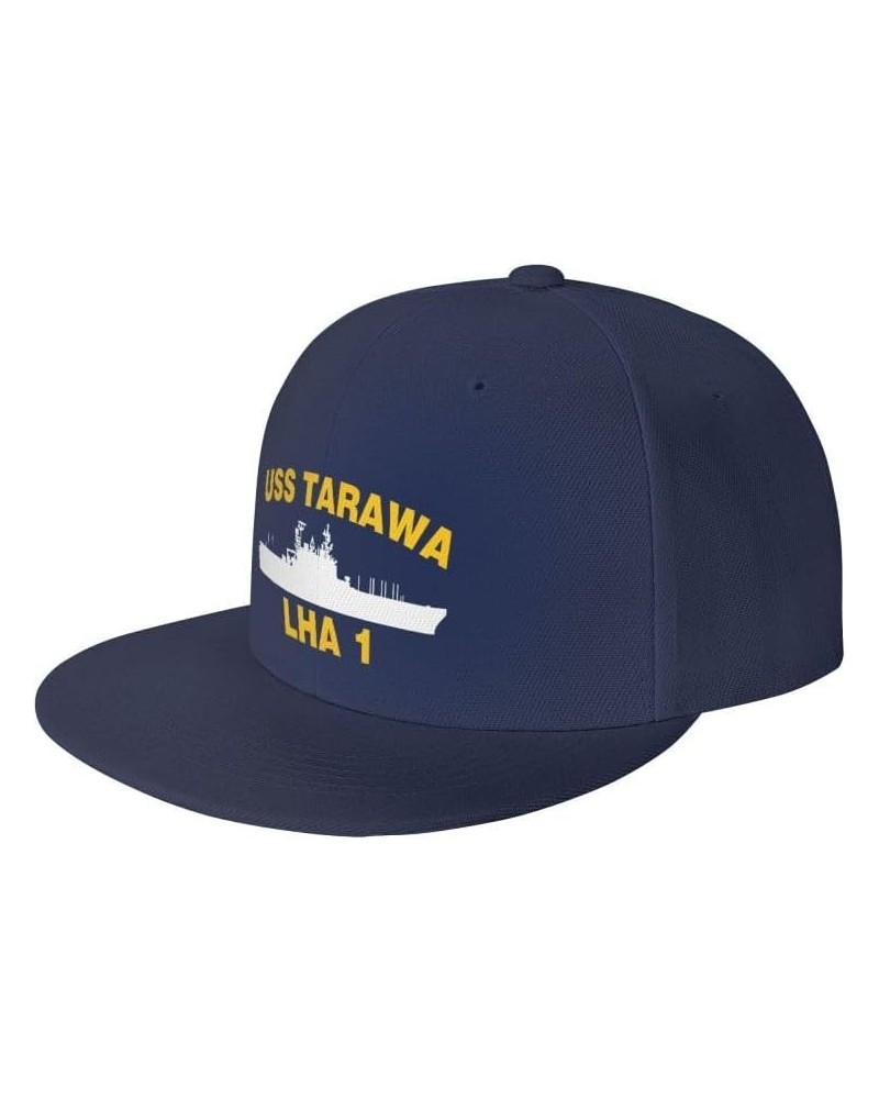 USS Tarawa LHA 1 Flag-Trucker Hats Denim Hats Cowboy Knit hat Baseball Caps Fisherman's hat Navy Blue $13.36 Baseball Caps