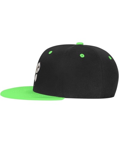 Cute Little Panda Baseball Cap for Men Women Snapback Hat Adjustable Flat Bill Hats Green $11.62 Baseball Caps