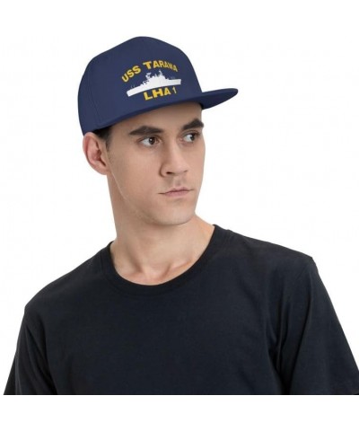 USS Tarawa LHA 1 Flag-Trucker Hats Denim Hats Cowboy Knit hat Baseball Caps Fisherman's hat Navy Blue $13.36 Baseball Caps