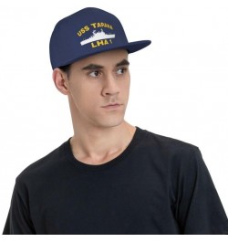 USS Tarawa LHA 1 Flag-Trucker Hats Denim Hats Cowboy Knit hat Baseball Caps Fisherman's hat Navy Blue $13.36 Baseball Caps