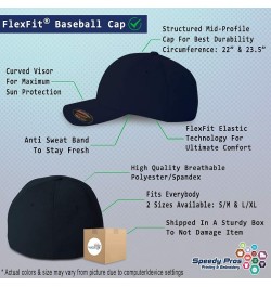 Flexfit Hats for Men & Women Mixologist Polyester Dad Hat Baseball Cap Dark Navy Personalized Text Here $17.63 Baseball Caps