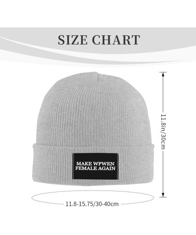 Make Women Female Again Winter Beanie Hat for Men Women Daily Knit Cap Warm Skull Caps for Cold Weather Gray $10.04 Skullies ...