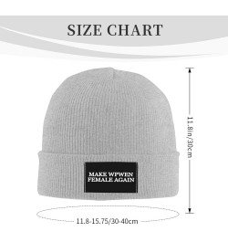 Make Women Female Again Winter Beanie Hat for Men Women Daily Knit Cap Warm Skull Caps for Cold Weather Gray $10.04 Skullies ...