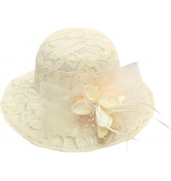 Women's Church Fascinator Bridal Tea Party Wedding Hat Baseball Caps for Toddlers Girls Yellow 5 $7.64 Baseball Caps