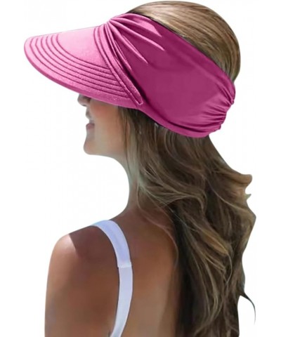 Ladies Womens Visor Wide Hat Summer Protection Face Beach Sports Cap Fishing Hat Womens Beach Hat Baseball Hat Summer Hot Pin...