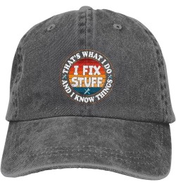 Funny That's What I Do I Fix Stuff and I Know Things Women's Baseball Hat Trucker Cap Adjustable,Black Deep Heather $9.92 Bas...