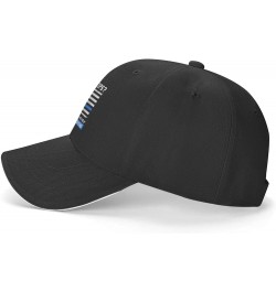 Thin Blue Line Police America Flag Men Womens Sandwich Hat Classic Adjustable Trucker Hat Dad Hat Black Black $13.72 Baseball...