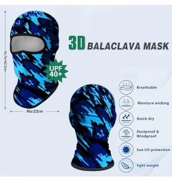 Balaclava Face Mask Men Women Lightweight for Ski Hunting Cycling Fishing Graffiti Blue $9.43 Balaclavas