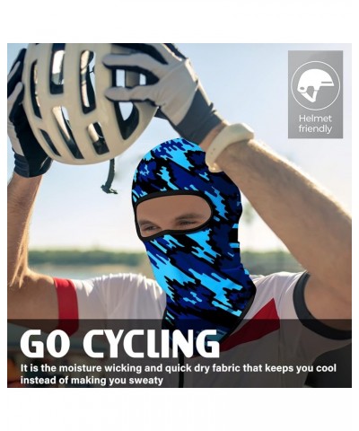 Balaclava Face Mask Men Women Lightweight for Ski Hunting Cycling Fishing Graffiti Blue $9.43 Balaclavas