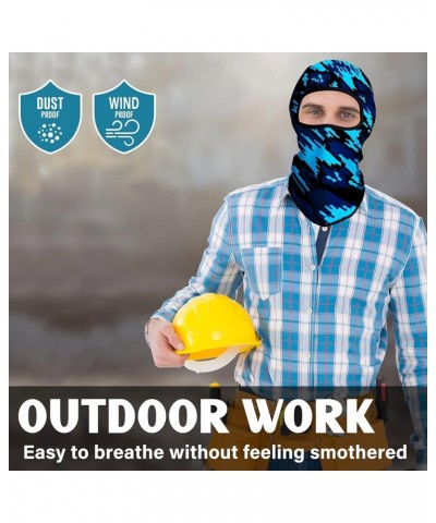 Balaclava Face Mask Men Women Lightweight for Ski Hunting Cycling Fishing Graffiti Blue $9.43 Balaclavas