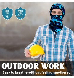 Balaclava Face Mask Men Women Lightweight for Ski Hunting Cycling Fishing Graffiti Blue $9.43 Balaclavas