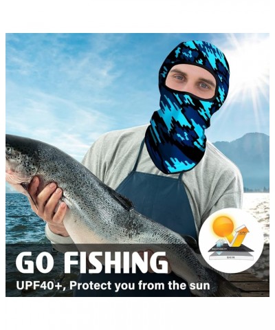 Balaclava Face Mask Men Women Lightweight for Ski Hunting Cycling Fishing Graffiti Blue $9.43 Balaclavas