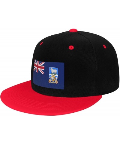 Flag of The Falkland Islands Snapback Hat for Men Women Baseball Cap Trucker Flat Bill Hats Dad Caps Red $13.09 Baseball Caps