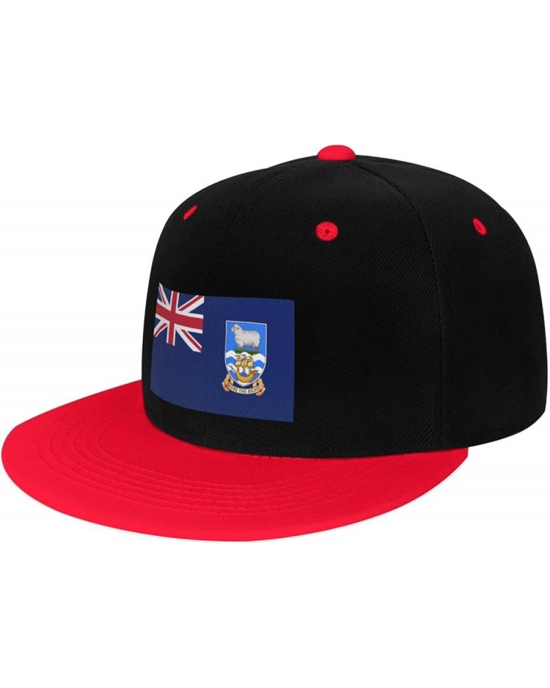 Flag of The Falkland Islands Snapback Hat for Men Women Baseball Cap Trucker Flat Bill Hats Dad Caps Red $13.09 Baseball Caps