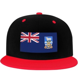 Flag of The Falkland Islands Snapback Hat for Men Women Baseball Cap Trucker Flat Bill Hats Dad Caps Red $13.09 Baseball Caps