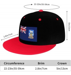 Flag of The Falkland Islands Snapback Hat for Men Women Baseball Cap Trucker Flat Bill Hats Dad Caps Red $13.09 Baseball Caps