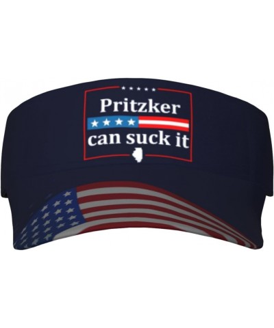 Pritzker Sucks Visor Cap Adjustable Uv Protection Sun Visor Hats Empty Top Baseball Hat for Women and Men Black $15.46 Visors