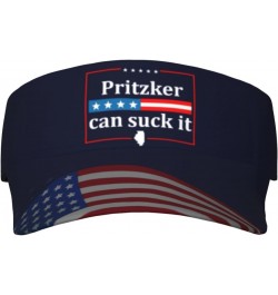 Pritzker Sucks Visor Cap Adjustable Uv Protection Sun Visor Hats Empty Top Baseball Hat for Women and Men Black $15.46 Visors