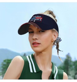 Pritzker Sucks Visor Cap Adjustable Uv Protection Sun Visor Hats Empty Top Baseball Hat for Women and Men Black $15.46 Visors