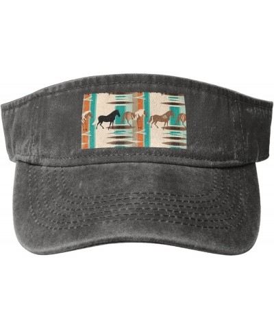 Sun Visor Hats Sunscreen Visor Cap Sport Empty Top Baseball Cap for Men Women Horse Stripes Pattern Cowboy Visor Caps Deep He...