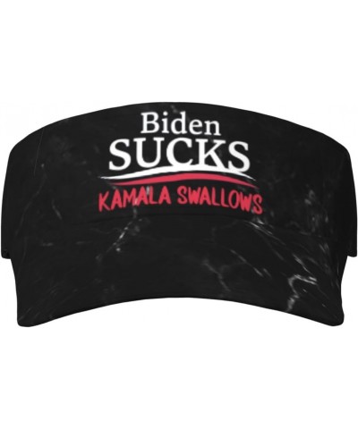 Joe Biden Sucks Kamala Harris Swallows Visor Cap Adjustable Uv Protection Sun Visor Hats Empty Top Baseball Hat for Women and...