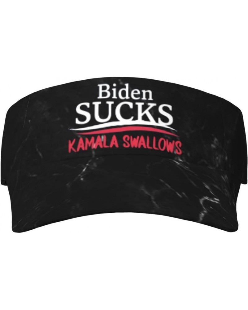 Joe Biden Sucks Kamala Harris Swallows Visor Cap Adjustable Uv Protection Sun Visor Hats Empty Top Baseball Hat for Women and...