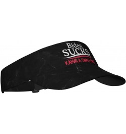 Joe Biden Sucks Kamala Harris Swallows Visor Cap Adjustable Uv Protection Sun Visor Hats Empty Top Baseball Hat for Women and...