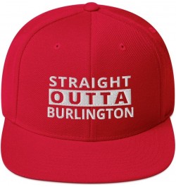 Straight Outta Burlington Snapback Hat North Carolina Red $19.86 Baseball Caps