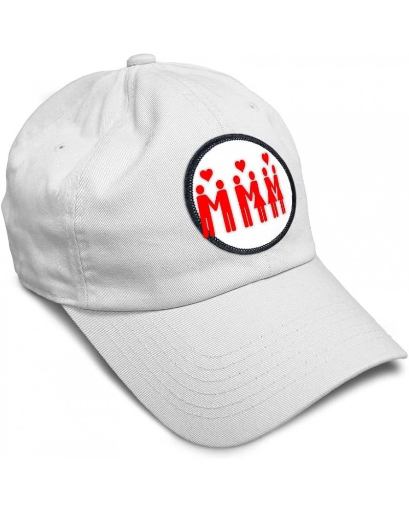 Soft Baseball Cap Gay Love Miscellaneous Image Characters Couples Couples Lovers White Circle Patch $11.34 Baseball Caps