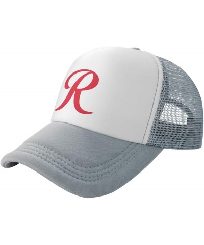 Tacoma Rainiers Breathable Mesh Hat with Team Logo Fashion Trucker Hats Adjustable Baseball Cap Gray $12.06 Baseball Caps