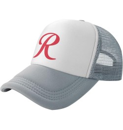 Tacoma Rainiers Breathable Mesh Hat with Team Logo Fashion Trucker Hats Adjustable Baseball Cap Gray $12.06 Baseball Caps