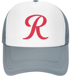 Tacoma Rainiers Breathable Mesh Hat with Team Logo Fashion Trucker Hats Adjustable Baseball Cap Gray $12.06 Baseball Caps