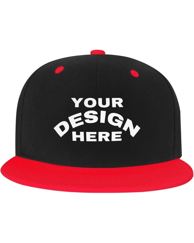 Custom Cap Add Your Custom,Custom Text Hats,Custom Hat Design Your Own Classic Mens Womens Personalized Baseball Cap Red $8.0...