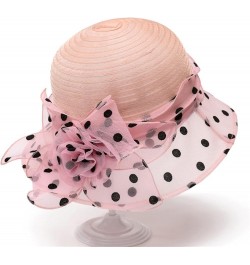 Women's Sun Church Fascinators Bridal Tea Party Wedding Hat Kentucky-Derby Hats for Women 2024 Pink $7.07 Sun Hats