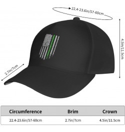 Thin Green Line with USA Flag Baseball Cap Men's and Women's Baseball Hat Adjustable Casual Outdoor Breathable Caps Truck Dri...