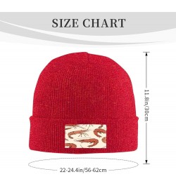 Realistic Hand-Drawn Shrimp Winter Hats Thick Knit Cuff Beanie Cap Warm Stocking Beanie Hat for Men Women Red $10.99 Skullies...