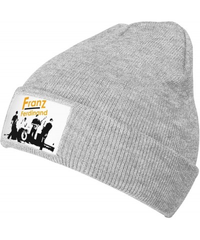 Franz Ferdinand Beanie Hat Cute Pattern Knit Cap Keep Warm Winter Beanie Men and Women Black Gray $11.32 Skullies & Beanies