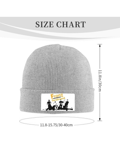 Franz Ferdinand Beanie Hat Cute Pattern Knit Cap Keep Warm Winter Beanie Men and Women Black Gray $11.32 Skullies & Beanies