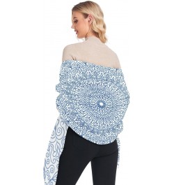 Scarf for Women Blue Mandala Scarf Warm Scarves Large Shawl Wrap Gifts for Mom $14.24 Scarves