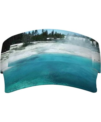 2024 Sun Sports Visor Men Women,Adjustable Empty Top Hat Blue White_2 $19.25 Visors