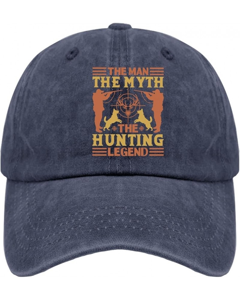 The Man The Myth The Hunting Legend Caps River Hat Pigment Black Womens Baseball Caps Gifts for Women Beach Hat Navy Blue $9....