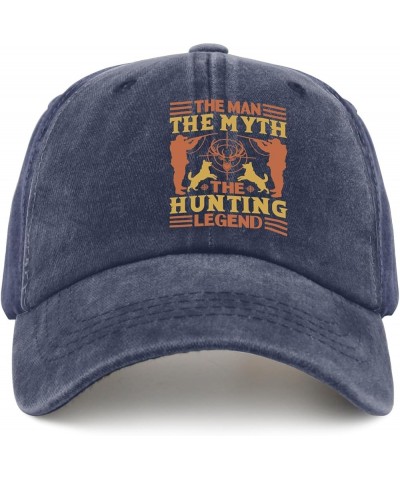 The Man The Myth The Hunting Legend Caps River Hat Pigment Black Womens Baseball Caps Gifts for Women Beach Hat Navy Blue $9....