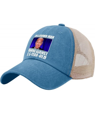 I'm A Grown Man Running Against A 6-Year-Old Hats Vote Hats for Womens Men AllBlack Sun Hats Vintage Hat Lake Blue $13.33 Cow...